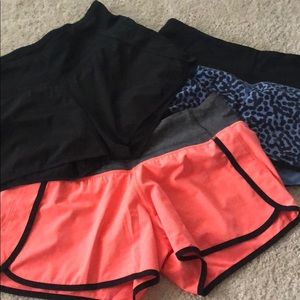 Set of 3 pair size 6 Lululemon shorts. 4” inseam